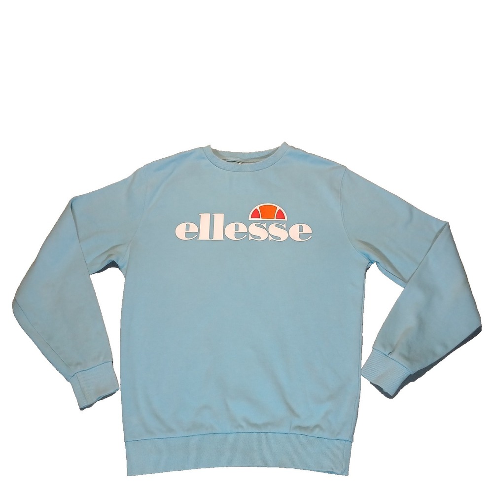 Ellesse Manzanillo Crewneck Sweatshirt Pull Over Sky Blue Women's Size M